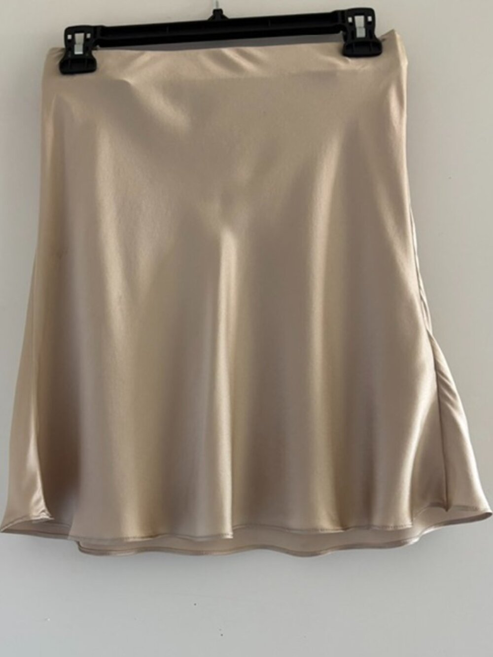 Quince 100% Washable Silk Mini Skirt in Champagne - Picture 4 of 5